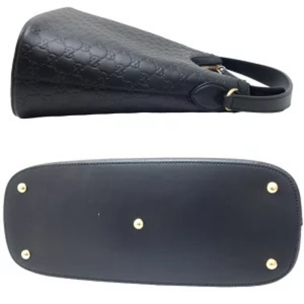 Gucci Guccissima One Shoulder Hobo Bag Leather Black - Picture 4 of 9